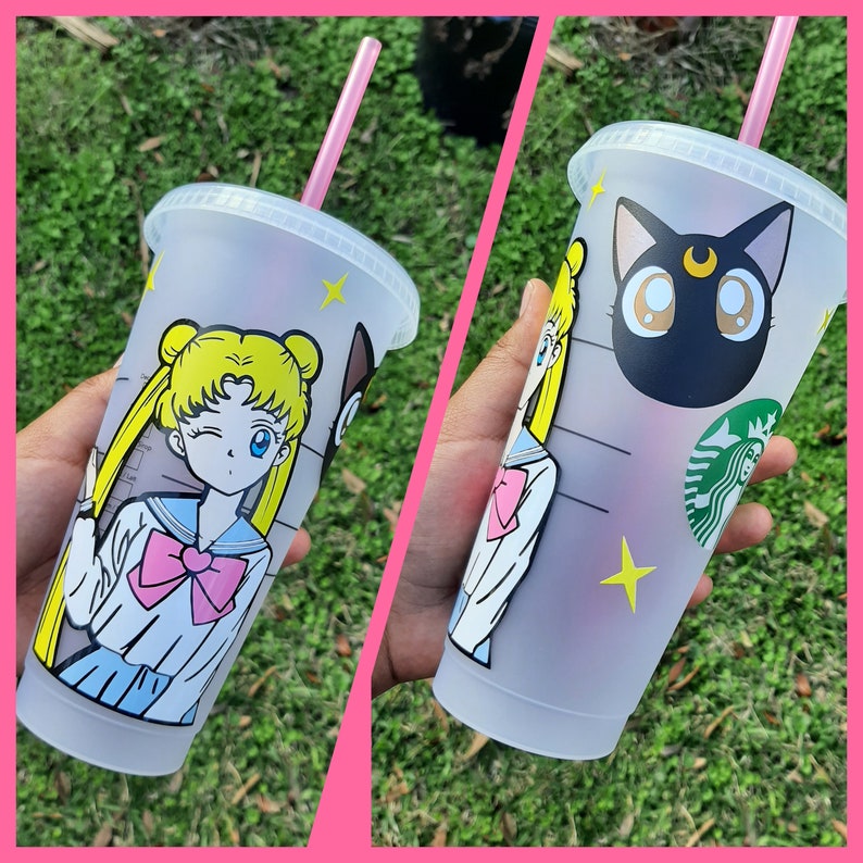 SAILOR MOON Inspired Starbucks Cup | Sailor Moon Tumbler | Anime Girl Cup | Kawaii Cup |Girly Cup | Usagi Cup |Custom Cups 