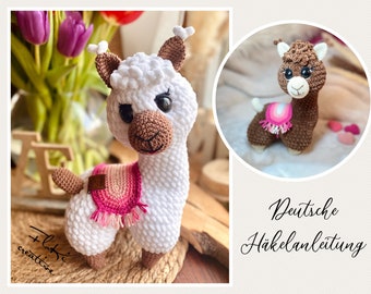 Alpaca Crochet Pattern, Amigurumi, German PDF