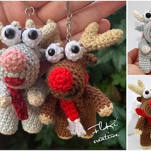 Crochet pattern German -Moose keychain