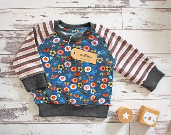 Sweatshirt Babyshirt Kuschelsweat Kinderpullover Kindersweatshirt Langarmshirt Mädchen Gr. 62-68