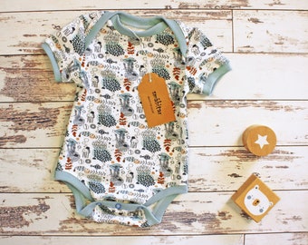 Babybody Jungen Mädchen Bodysuit Unterwäsche Kinder GOTS BioJersey Unterwasserwelt Gr. 50-56, 62-68, 74-80