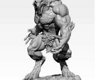 1/24 Resin Figure Model Kit Wolf Warrior Werwulf Werewolf Unpainted 