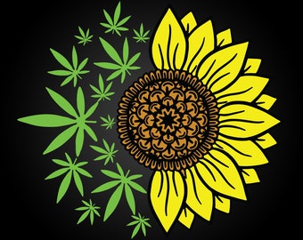 Download Weed Pot Sunflower Etsy