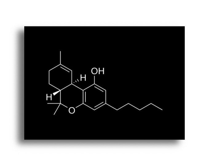 THC Weed chemical compound quote print