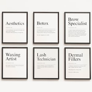 Salon / beauty definition prints