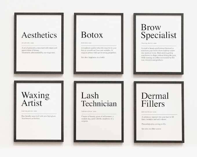 Salon / beauty definition prints