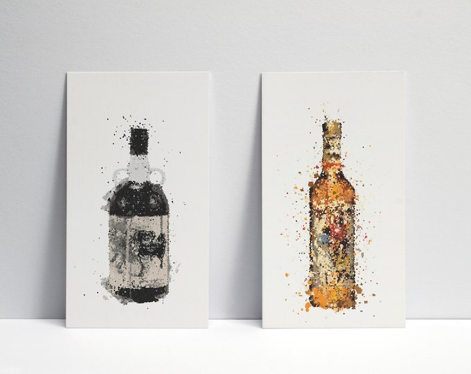 Rum Kitchen print / alcohol bottle wall art