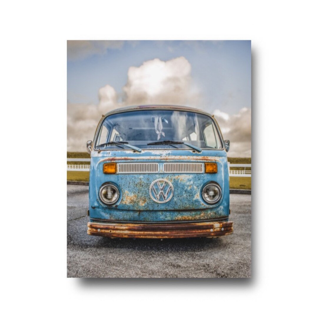 Vw Bus Rear Canvas Volkswagen Camper Canvas - Etsy