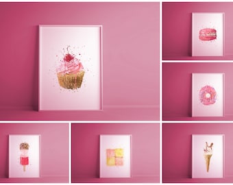 Dessert Cake kitchen print / food wall art