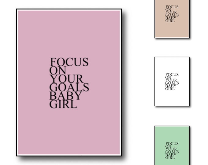 Focus on your goals wall art prints