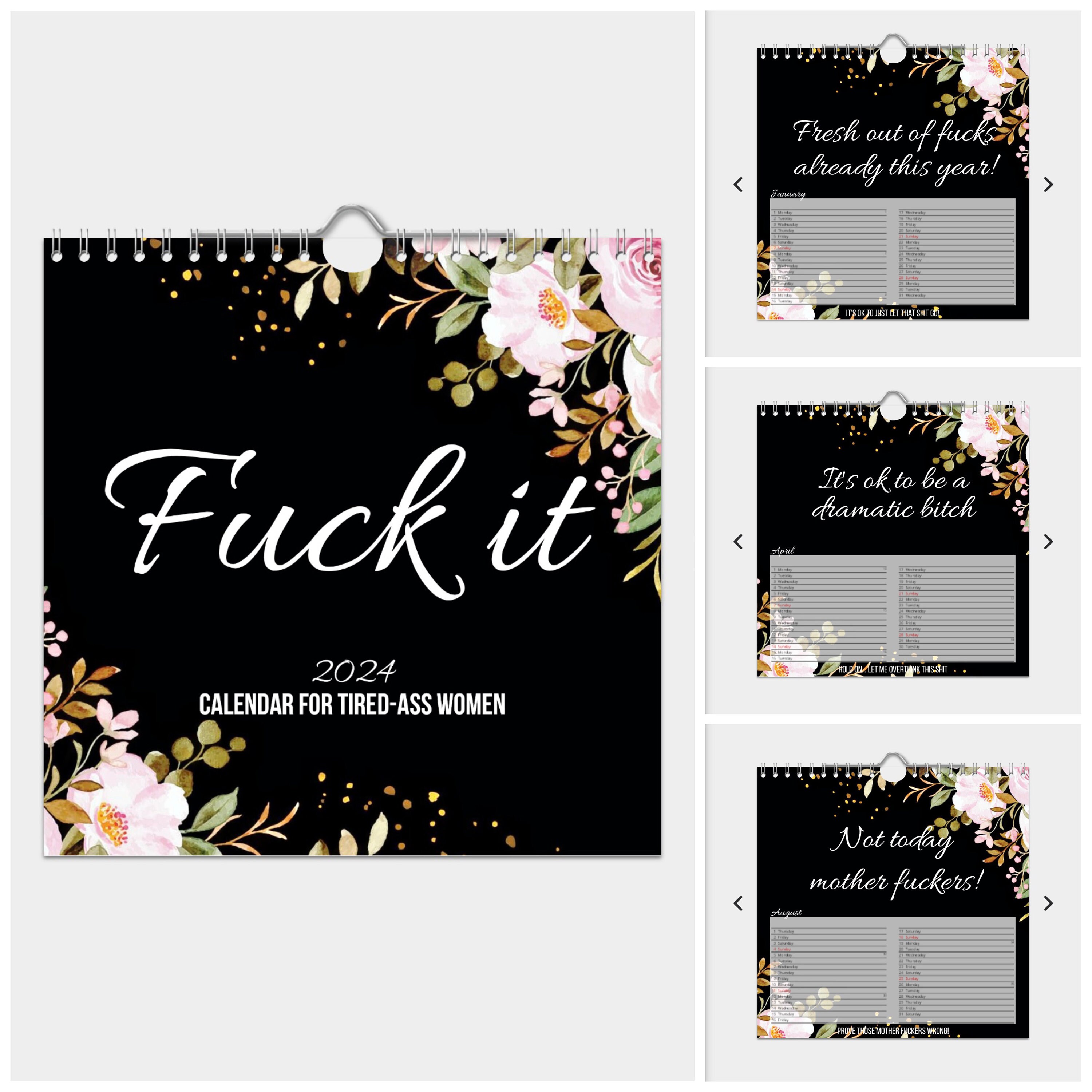 2024-wall-calendar-funny-calendar-boss-bitch-calendar-swearing-calendar-rude-calendar-motivation-calendar-etsy