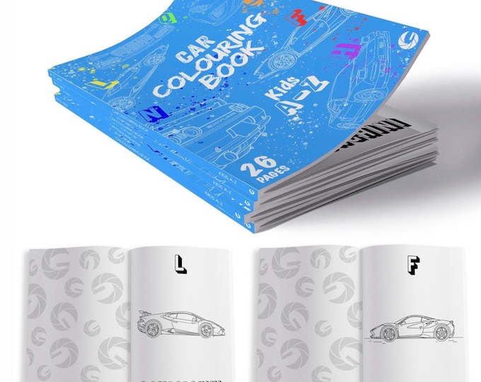 Car Colouring Book Kids A-Z