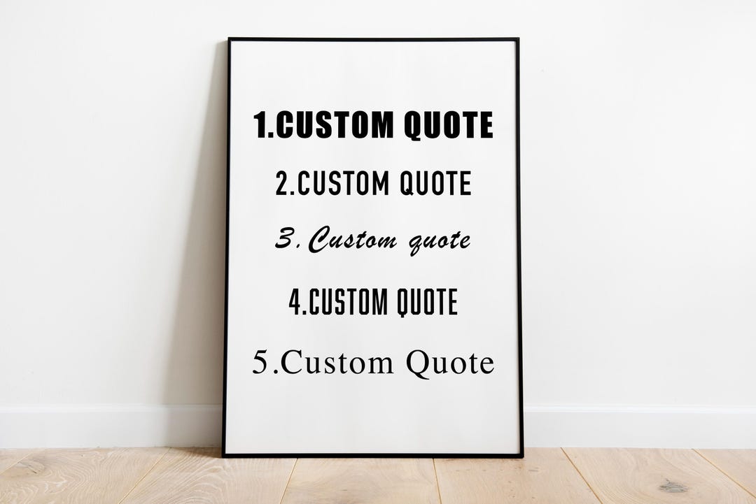 Custom Quote Print - Etsy