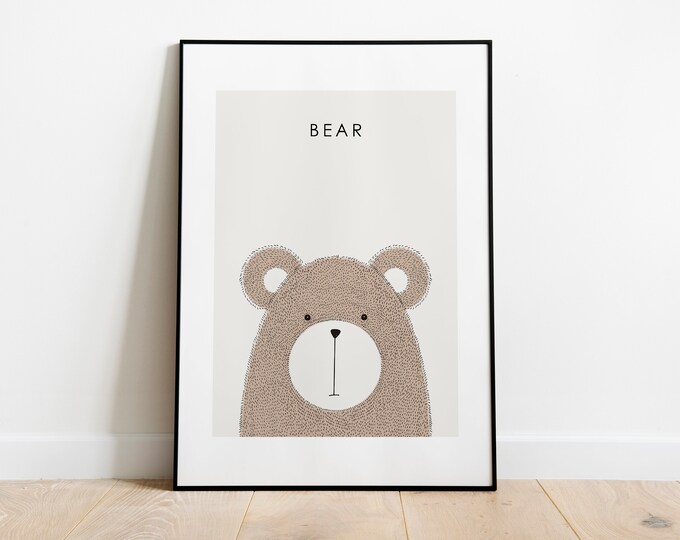 Bear Animal Nursery Prints