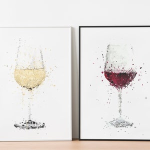Champagne Wine glass  / alcohol wall art  / kitchen print