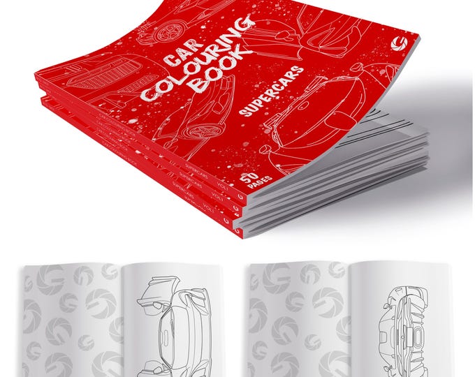 Car Colouring Book SUPERCARS Vol 01
