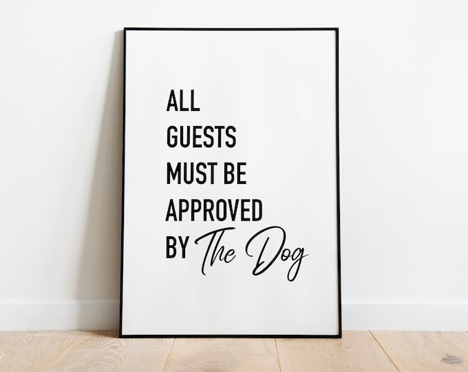 Dog funny pet quote print