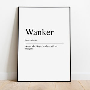 Wanker Definition Swearing Zitat Druck