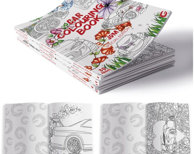 Car Colouring Book JDM SPECIAL EDITION