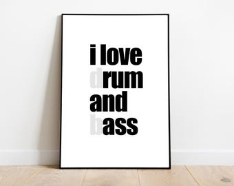 Drum and Bass Print