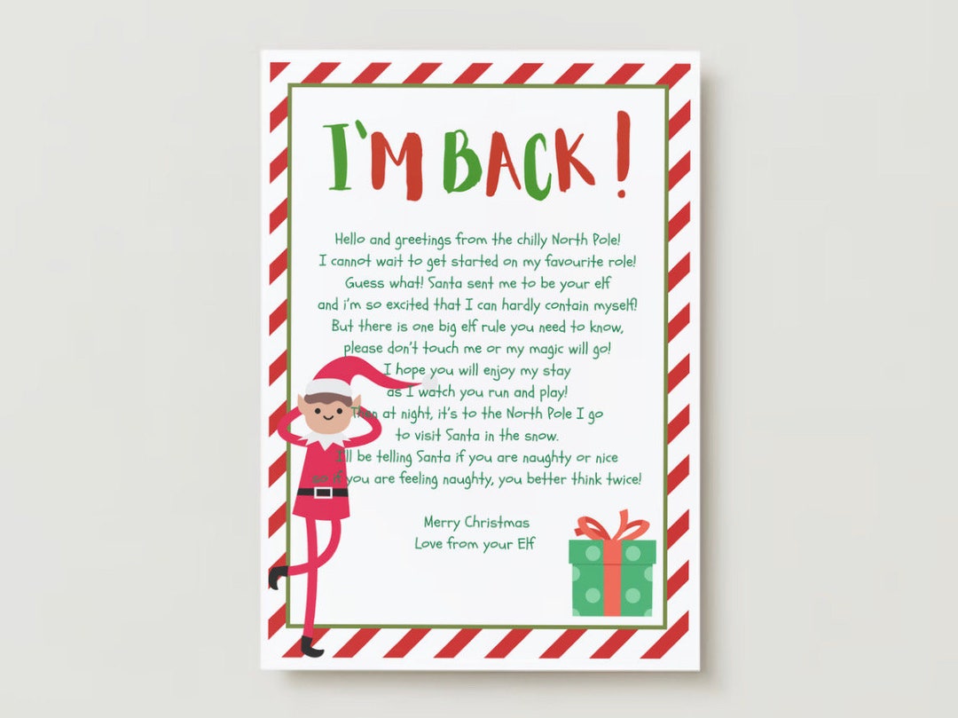 Elf On The Shelf Im Back Elf Letter Etsy UK Il 1080xN.5502837628 Aoe1
