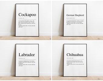 Dog Definition Print | Dog Breed Print | Pet Print | Pet Wall Art
