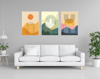 Set of 3 abstract prints