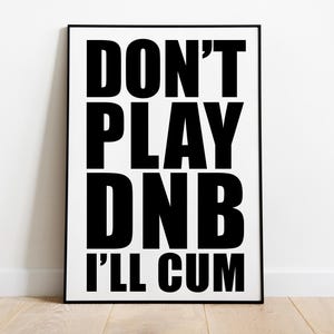Impresión de Drum and Bass DNB cita regalo