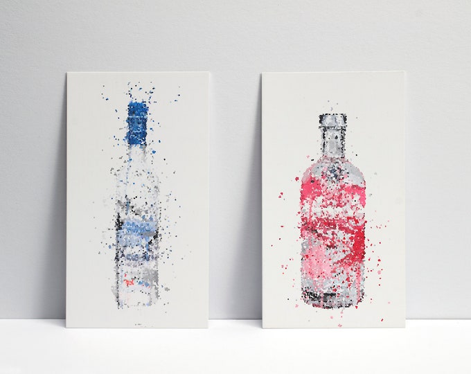 Vodka Kitchen print / alcohol bottle wall art