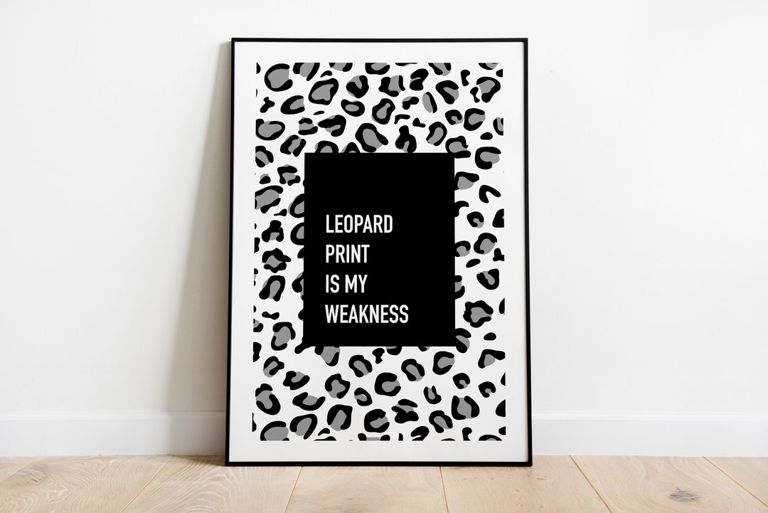 Leopard Print Quote - Etsy
