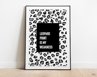 Leopard print quote