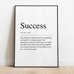 Success definition Quote Print image 1