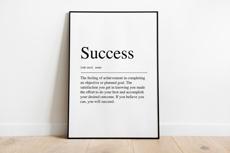 Success definition Quote Print image 1