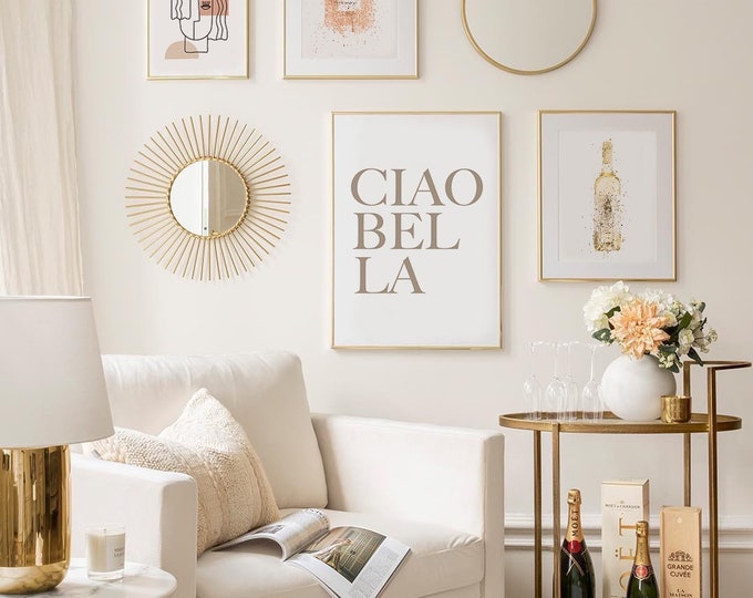 Ciao bella wall art quote Print