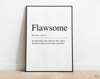 Flawsome definition Quote Print