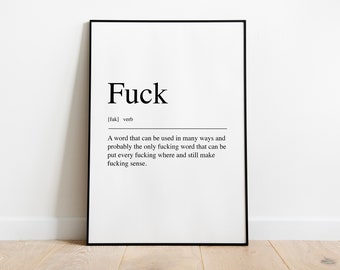 Fuck definition Quote Print
