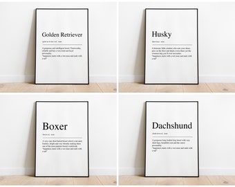 Dog Definition Print | Dog Breed Print | Pet Print | Pet Wall Art
