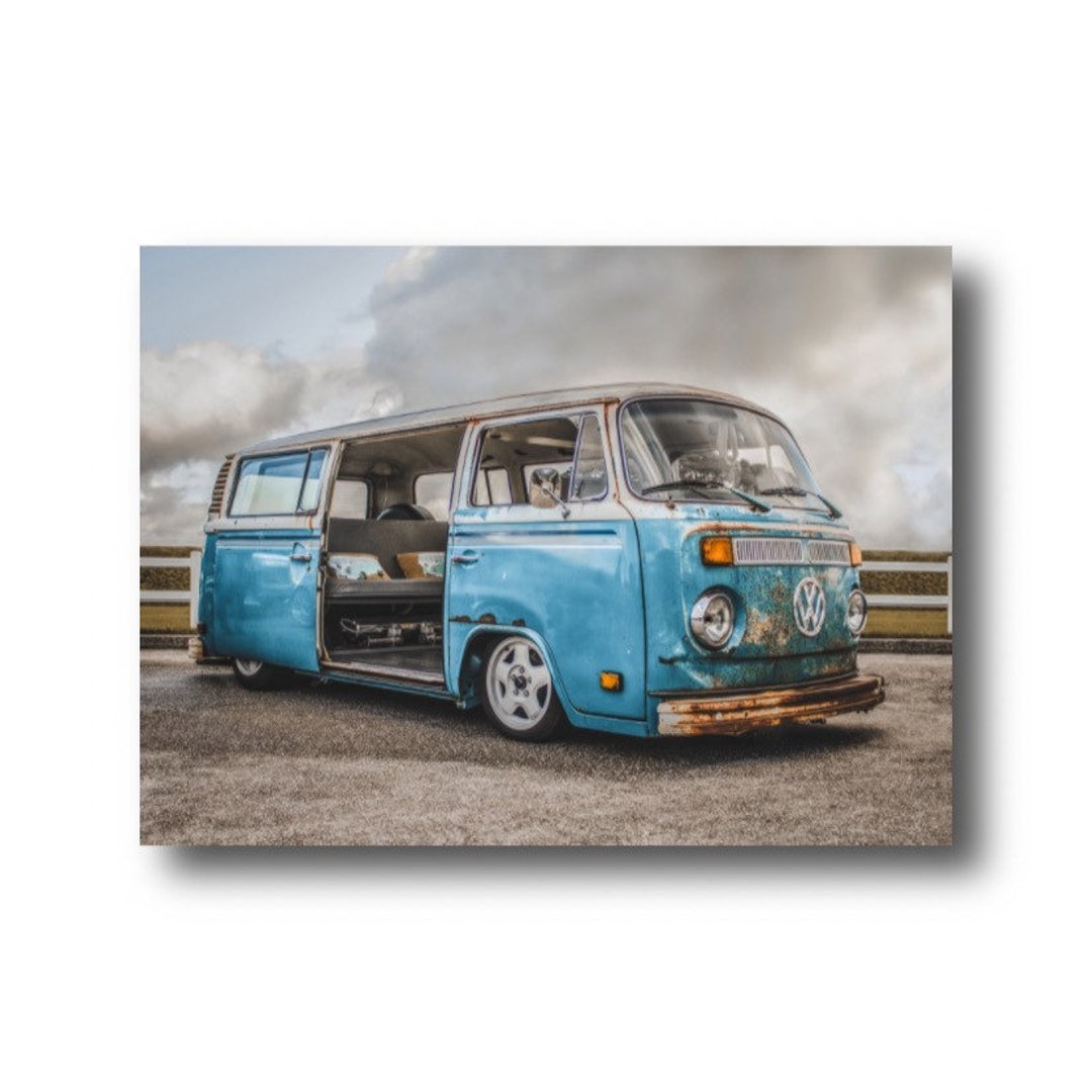 Vw Bus Rear Canvas Volkswagen Camper Wall Art / Vw Wall Art / Camper Canvas / Vw Print - Etsy
