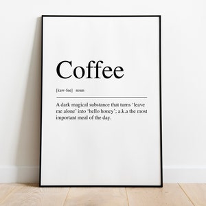 Coffee definition kitchen Print