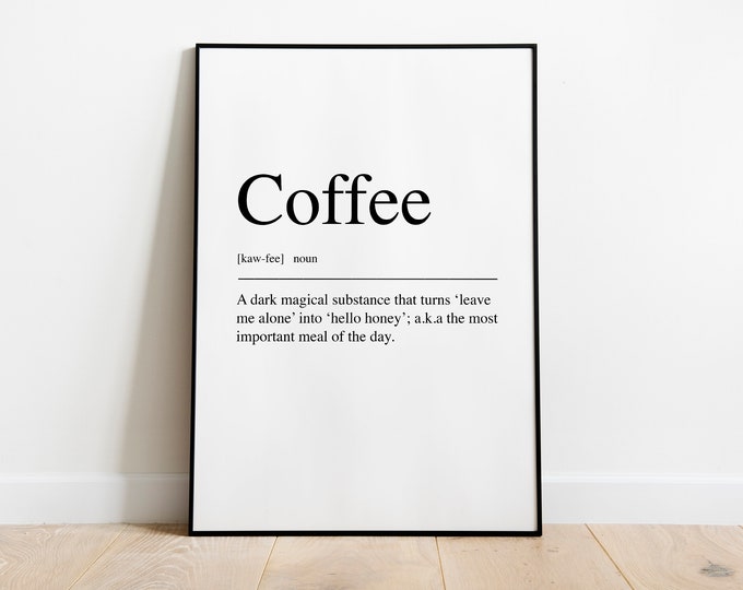 Coffee definition kitchen Print