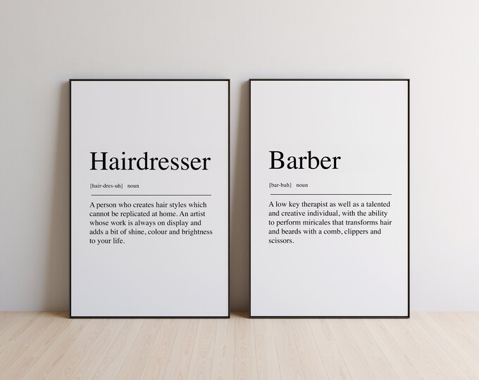 Hairdresser / barber definition Quote Print