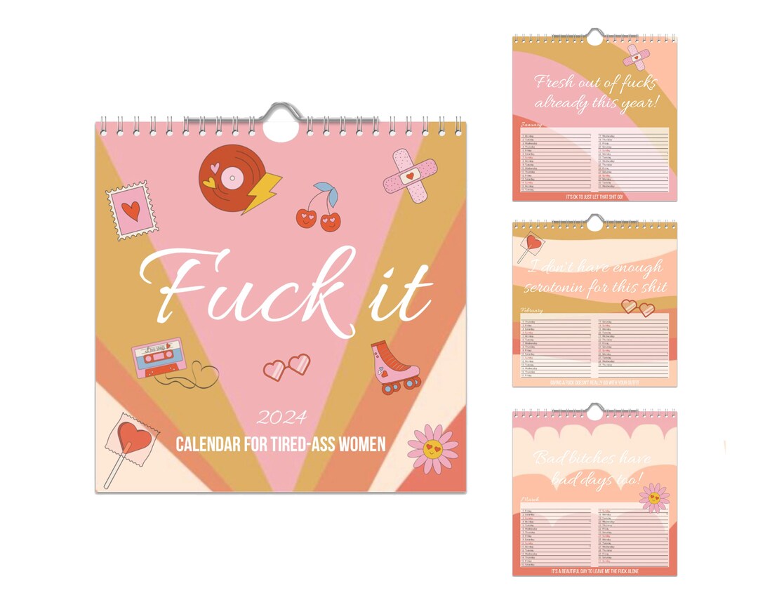 2024 Wall Calendar, Funny Calendar, Boss Bitch Calendar, Swearing Calendar, Rude Calendar, Motivation Calendar - Etsy
