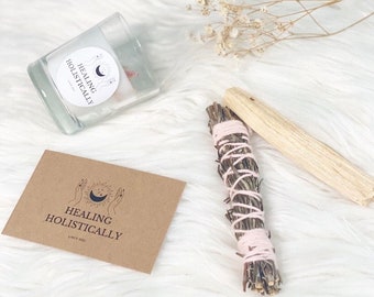 Manifest &#39;Love & Harmony&#39; Ritual Candle , Smudge Stick , Palo Santo