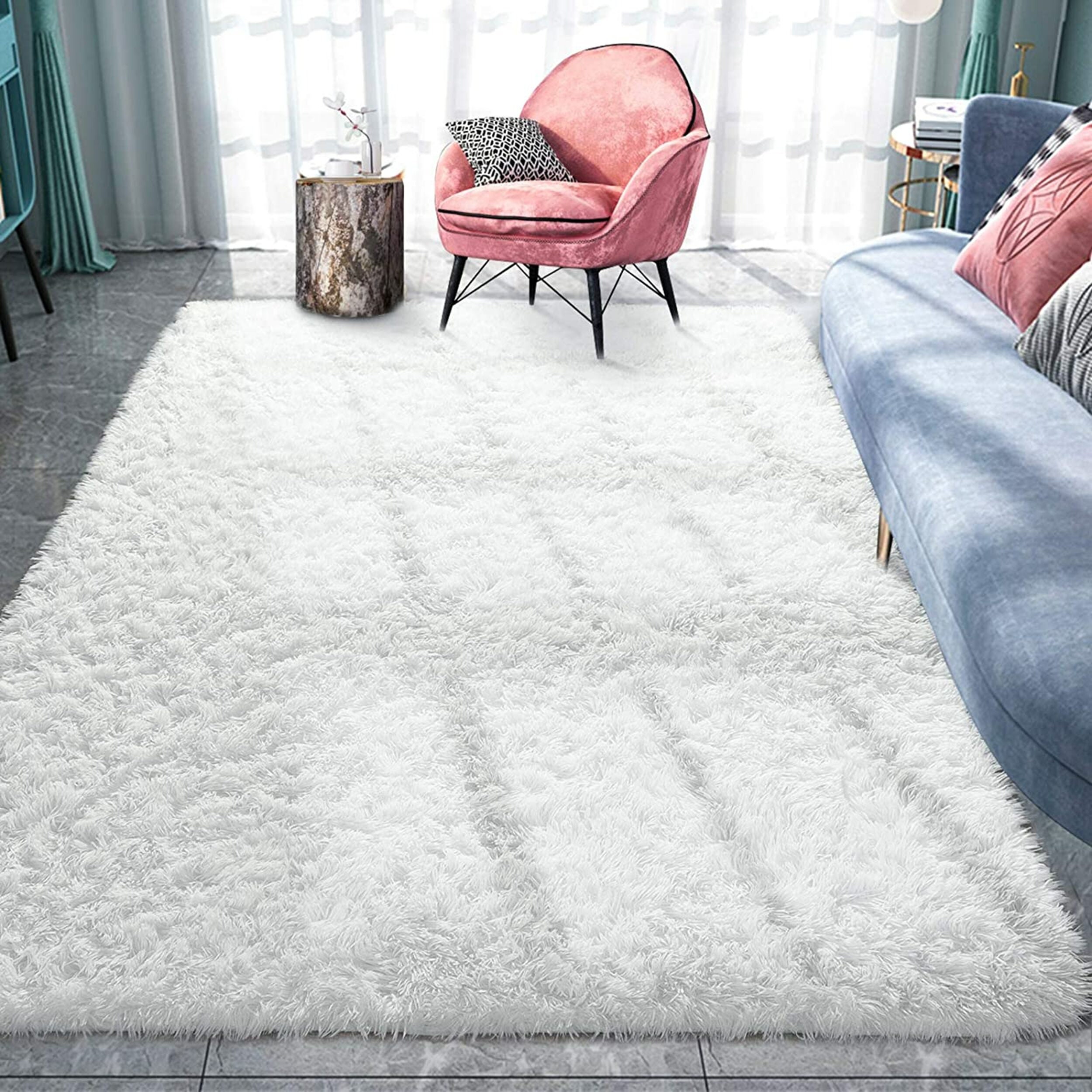 Fluffy Area Rugs Cream Shag Rug for Bedroom Plush Furry Rugs Etsy