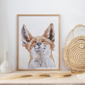 Nursery Print Set x5, Printable, Digital Download, Woodlands, Animals, Cute, Fox, Badger, Rabbit, Bunny, Squirrel, Bear