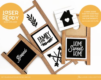 Family and Home Laser Files for Ladder Signs and Tiered Trays