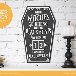 Halloween Countdown Laser File for Laser Cutting