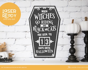 Halloween Countdown Laser File for Laser Cutting