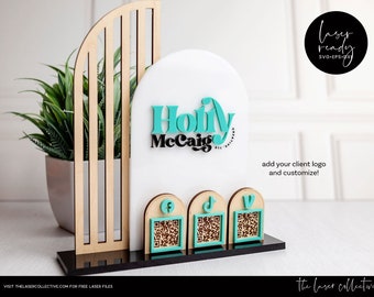 Laser File QR Sign for Business - Social Sign Laser File - QR Code Laser File - Maker Laser File - Social Media Laser File - Slat Arch
