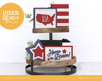 4th of July Laser Files for Mini Patriotic Signs